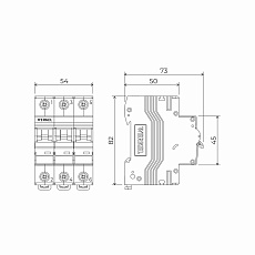 Автоматический выключатель Werkel 3P 63A C 6kA W903P636 4690389193033 1