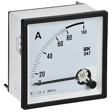 Амперметр Э47 80/5А класс точности 1,5 96х96мм IEK IPA20-6-0080-E