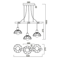 Подвесной светильник Vele Luce Formula VL6482P03 3