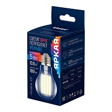 Лампа светодиодная Uniel E27 5W 3000K прозрачная LED-A60-5W/3000K/E27/CL GLY01TR UL-00011932 2