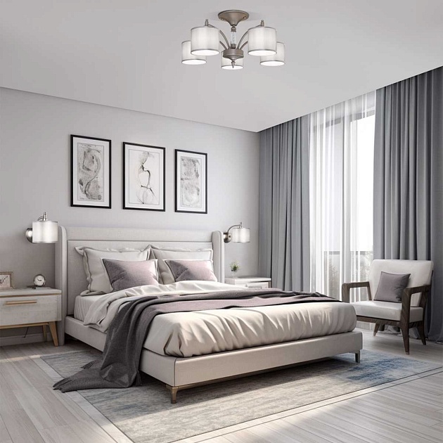 Потолочная люстра Eurosvet 60080/5 сатин-никель изображение 5 Потолочная люстра Eurosvet 60080/5 сатин-никель Фото № 5