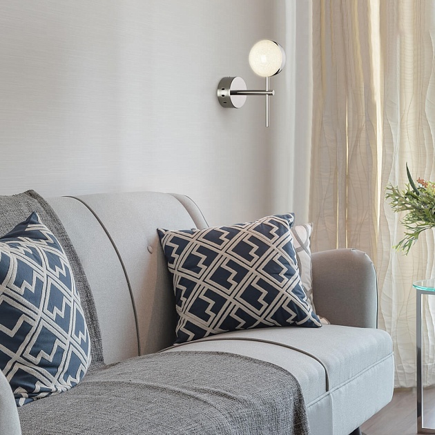 Настенный светодиодный светильник Eurosvet 90173/1 хром Фото № 5