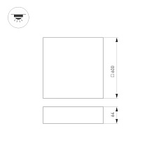 Потолочный светодиодный светильник Arlight SP-Quadro-S600x600-60W Warm3000 034804 1