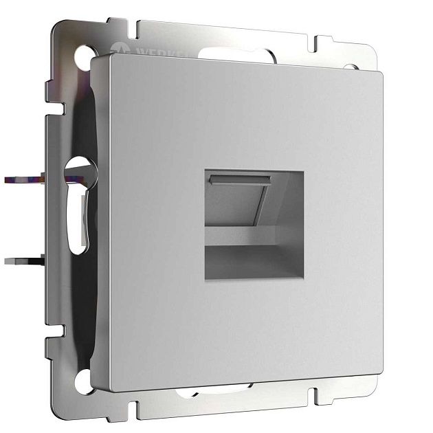 Розетка Ethernet RJ-45 Werkel серебряный W1181006 4690389157691 изображение 1 Розетка Ethernet RJ-45 Werkel серебряный W1181006 4690389157691 Фото № 1