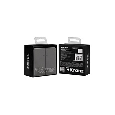 Выключатель ROUND 2 кл с подсветкой 10А с/у титан KRANZ KR-78-0714-2 1