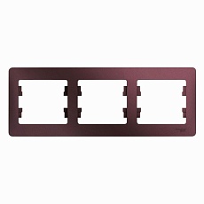 Рамка 3-постовая Systeme Electric Glossa баклажановая GSL001103