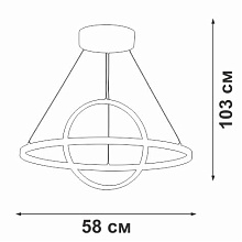 Подвесной светодиодный светильник Vitaluce V4676-1/2S 1