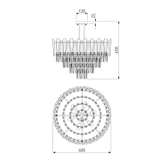 Потолочная люстра Bogates Coda 328/9 Strotskis 1