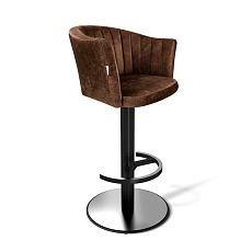 Барный стул Sheffilton SHT-ST42-1/S137 кофейный трюфель/черный муар 6441497601