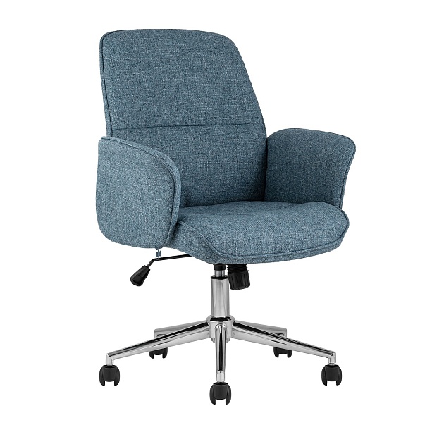 Кресло руководителя Stool Group Simona голубой THOMASINA TWEED BLUE изображение 1 Кресло руководителя Stool Group Simona голубой THOMASINA TWEED BLUE Фото № 1