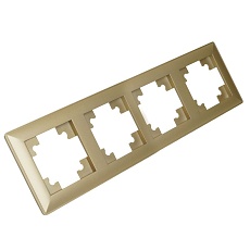 Рамка 4-постовая Stekker Катрин золото PFR00-7004-08 49609 5