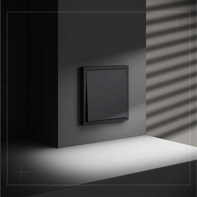 Выключатель встраиваемый Voltum S70 одноклавишный 10А, (графит) VLS010107 Фото № 9