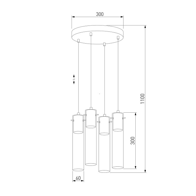 Подвесная люстра TK Lighting 3259 Look Graphite Фото № 2