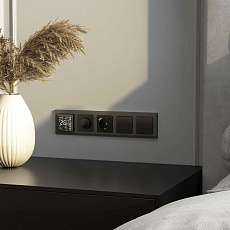 Выключатель Werkel одноклавишный проходной черный матовый W1112008 4690389156663 3