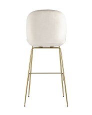 Барный стул Stool Group Турин со спинкой велюр бежевый золотые ножки 8329C VELVET BEIGE 3