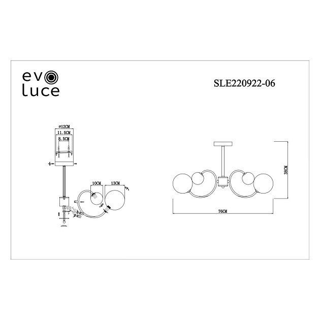Потолочная люстра Evoluce Formae SLE220922-06 Фото № 2