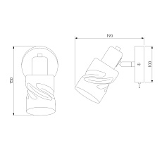 Спот Eurosvet Ansa 20120/1 чёрный жемчуг 1