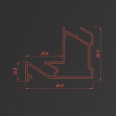 Профиль Flexy для многоуровневых натяжных потолков 7624 KONSTRUKTOR 01 9016 2