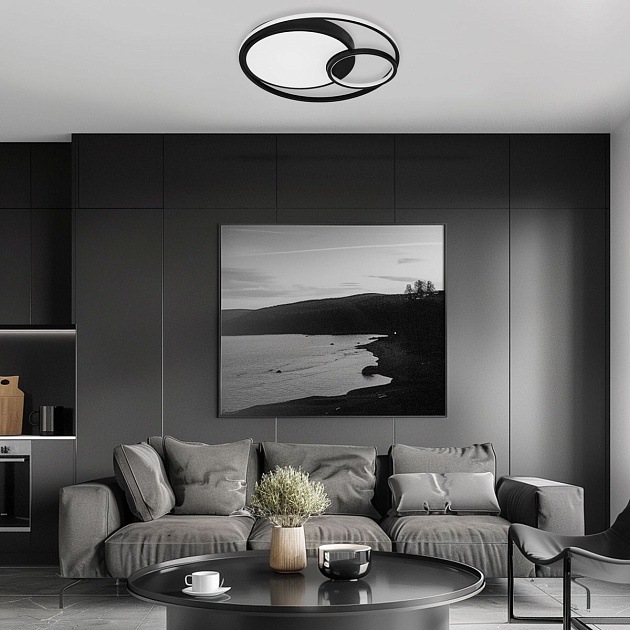 Потолочный светодиодный светильник Eurosvet Jeremy 90254/1 черный изображение 4 Потолочный светодиодный светильник Eurosvet Jeremy 90254/1 черный Фото № 4