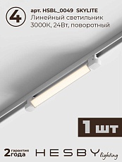 Накладная однофазная трековая система Hesby Lighting Skylite №14 со светильниками HSBL_kompl_S014_NI2W3K 2