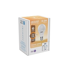 Лампа светодиодная диммируемая Gauss Smart Home E27 8,5W 2700K матовая 1050112 2