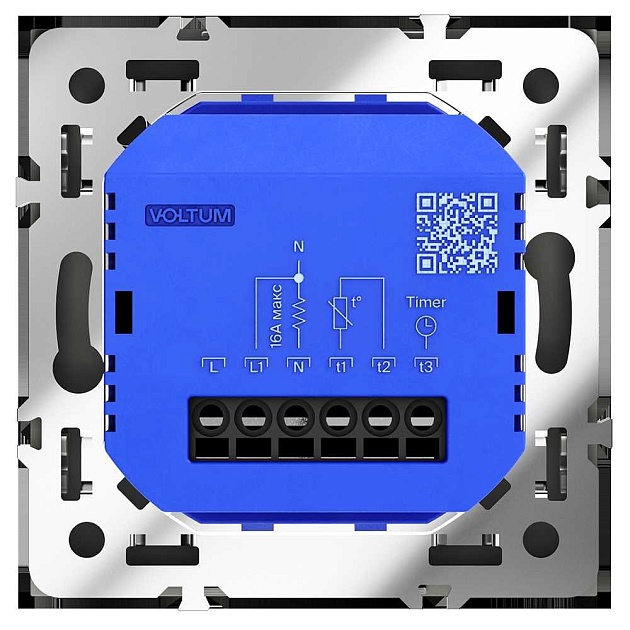 Терморегулятор электронный Voltum S70 с индикацией и датчиком, для теплого пола, (графит) VLS070107 изображение 5 Терморегулятор электронный Voltum S70 с индикацией и датчиком, для теплого пола, (графит) VLS070107 Фото № 5