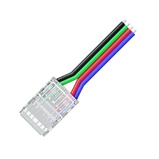 Коннектор прокалывающий 4 pin для подключения RGB LED ленты 10мм тип COB IP20 длина провода 150мм Apeyron 09-119 4