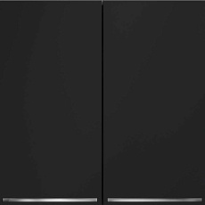 Выключатель встраиваемый Voltum S70 двухклавишный с подсветкой 10А, (графит) VLS020207