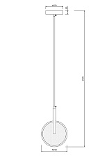 Подвесной светодиодный светильник Freya Nova FR6002PL-L15BS 1