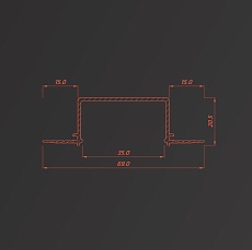 Разделительный профиль Flexy для изготовления световых линий 8605 GIPS LINE 35 1