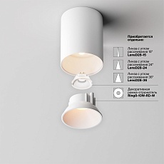 Потолочный светодиодный светильник Maytoni Technical Ceiling Alfa LED C064CL-8W2.7K-RD-WB 1