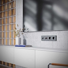 Розетка телевизионная встраиваемая S70 TV+RJ45 кат. 6, (графит) Voltum VLS060707 1