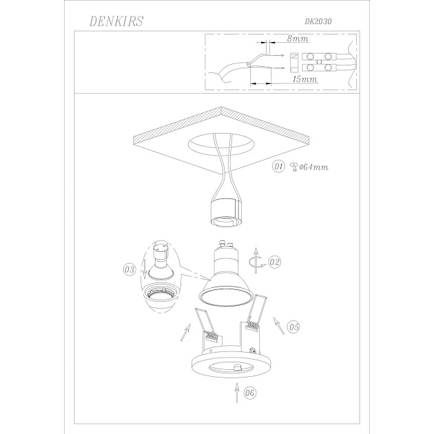 Встраиваемый светильник Denkirs Voens DK2030-WH изображение 2 Встраиваемый светильник Denkirs Voens DK2030-WH Фото № 2