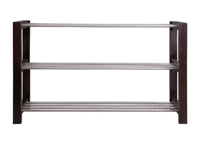 Обувница Мебелик Дольче темно-коричневый/металлик 004969 Фото № 3