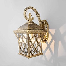 Уличный настенный светильник Elektrostandard Cassiopeya D черное золото a025295