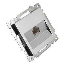 Розетка компьютерная RJ-45 Stekker Катрин серебро GLS00-7107-03 39585 4