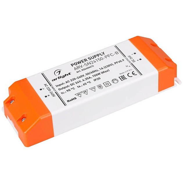 Блок питания Arlight ARV-SN24150-PFC-B 24V 150W IP20 6,25A 026404(1) Фото № 1