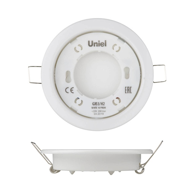 Встраиваемый светильник Uniel GX53/H2 White 10 Prom UL-00005051 Фото № 1