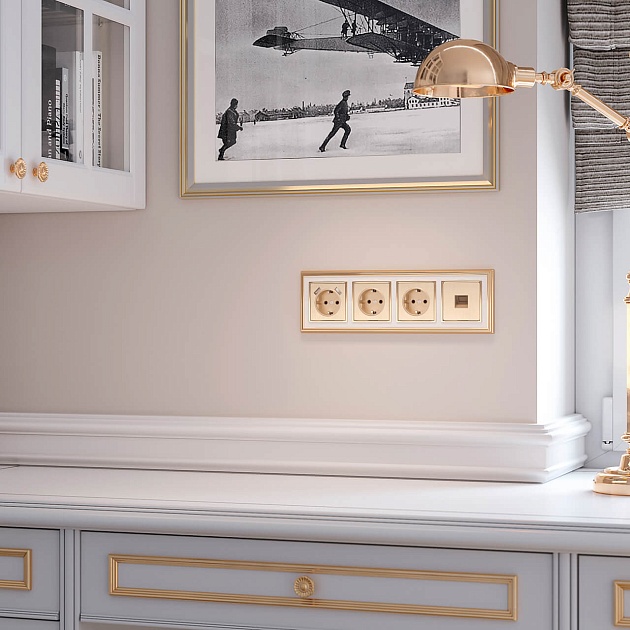 Розетка с заземлением Werkel шампань рифленый W1171010 4690389160325 изображение 8 Розетка с заземлением Werkel шампань рифленый W1171010 4690389160325 Фото № 8