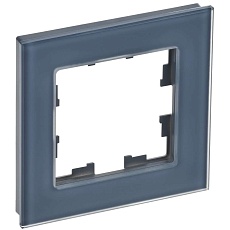 BRITE Рамка 1-местная РУ-1-2-Бр стекло маренго матовый IEK BR-M12-G-31-K35