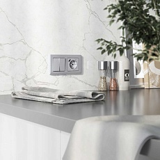 Выключатель Werkel двухклавишный серебряный матовый W1122065 4690389195549 1