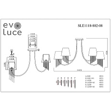 Потолочная люстра Evoluce Alluria SLE1118-802-08 1