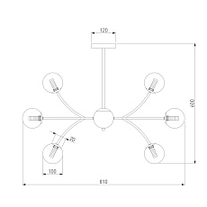 Подвесная люстра Eurosvet Astro 30179 матовое золото 1
