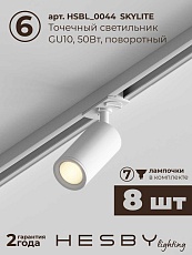 Встраиваемая однофазная трековая система Hesby Lighting Skylite №3 со светильниками HSBL_kompl_S003_VI3W3K 1