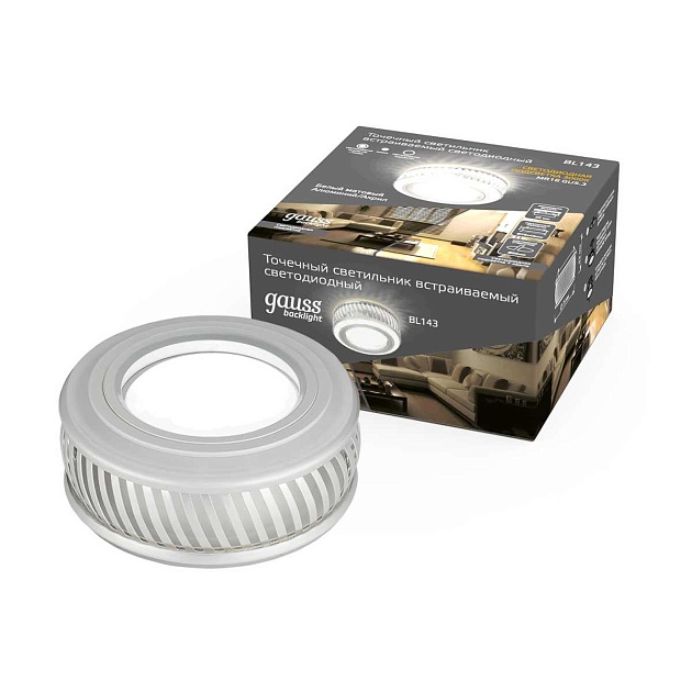 Встраиваемый светильник Gauss Backlight с подсветкой BL143 Фото № 2