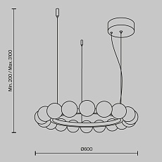 Подвесной светильник Maytoni MOD331PL-L32BS3K 3