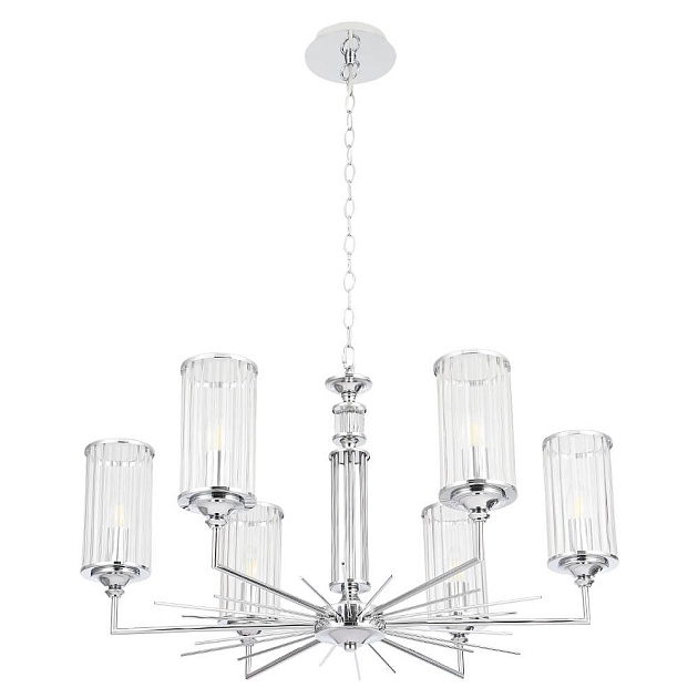Подвесная люстра Crystal Lux Gloria SP6 Chrome Фото № 1