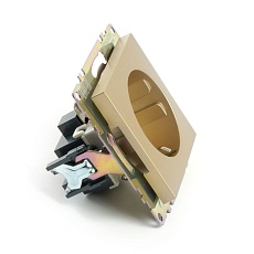 Розетка 2P+E Stekker Эрна золото GLS16-7110-08 49224 2