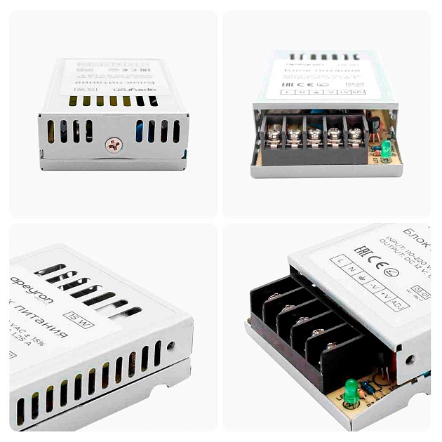 Блок питания Apeyron 12V 15W IP20 1,25 03-01 Фото № 10