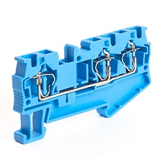 Зажим пружинный, 3-проводной проходной ЗНИ - 4.0 (JXB ST 4), синий Stekker 39970 1